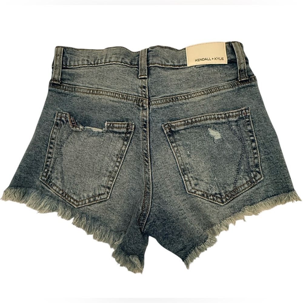 Kendall & Kylie Distressed Blue Jean Shorts - Picture 15 of 16